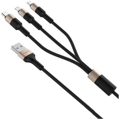 Havit H691 1 2M 2 0A 3 In 1 Microandroid Lightning Iphone Type C Data Charging Cable Price In Bangladesh